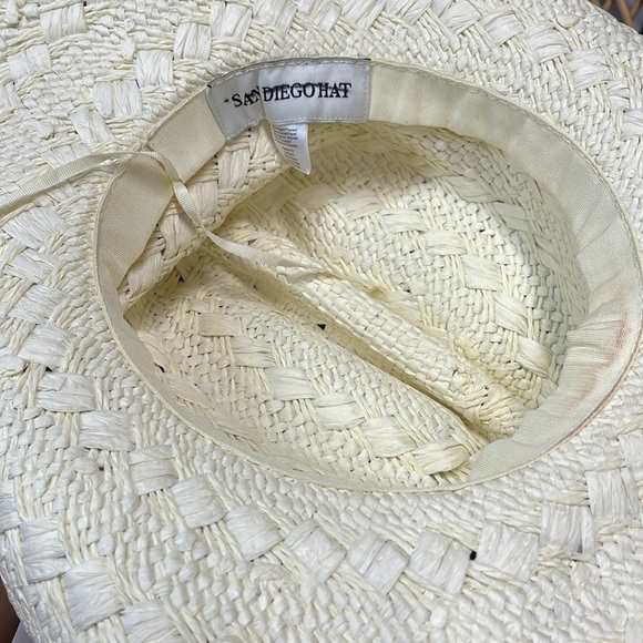 Anthropologie San Diego hat, company without tags Woven Straw Hat with Beaded main image 6
